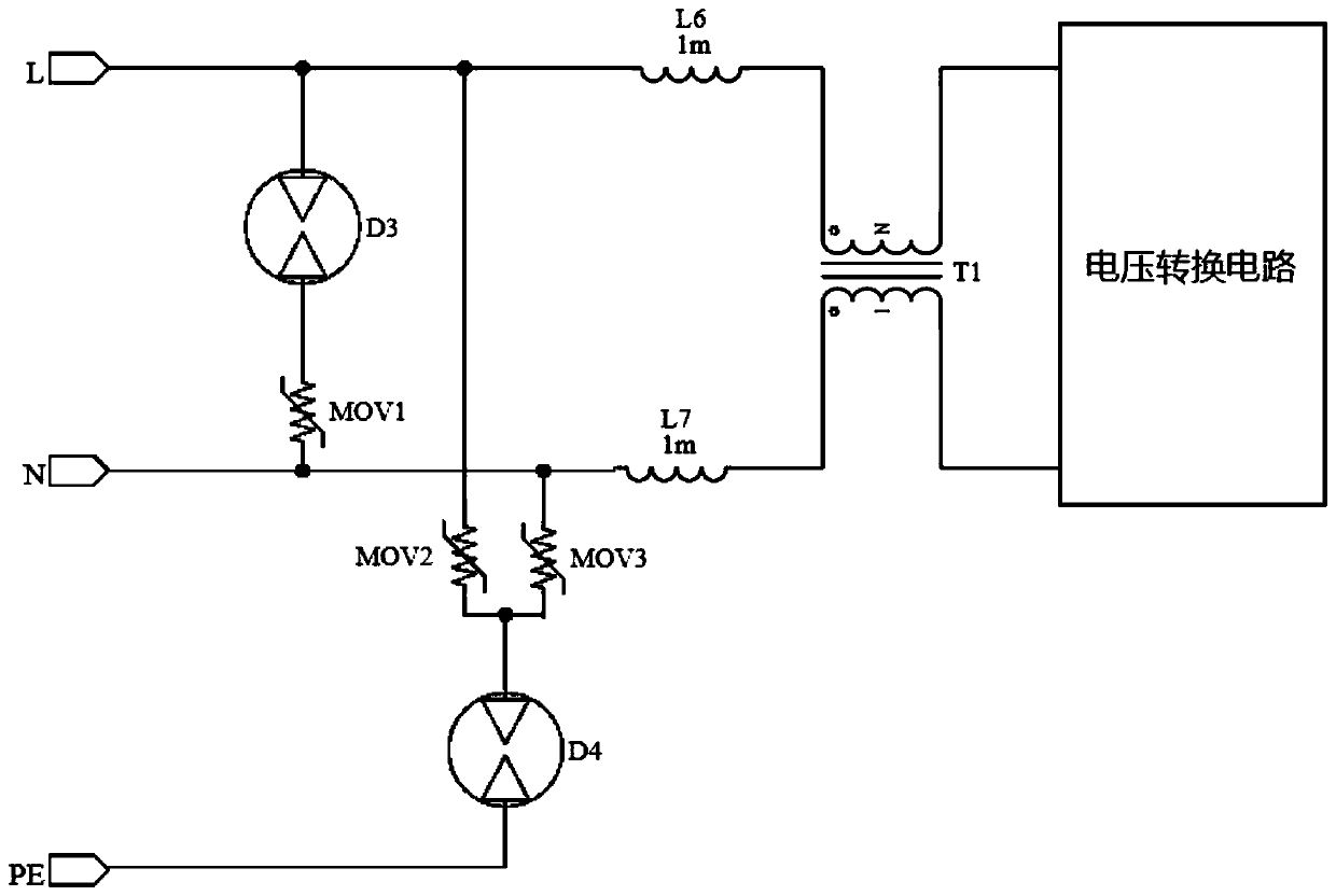 Ethernet interface surge preventive circuit