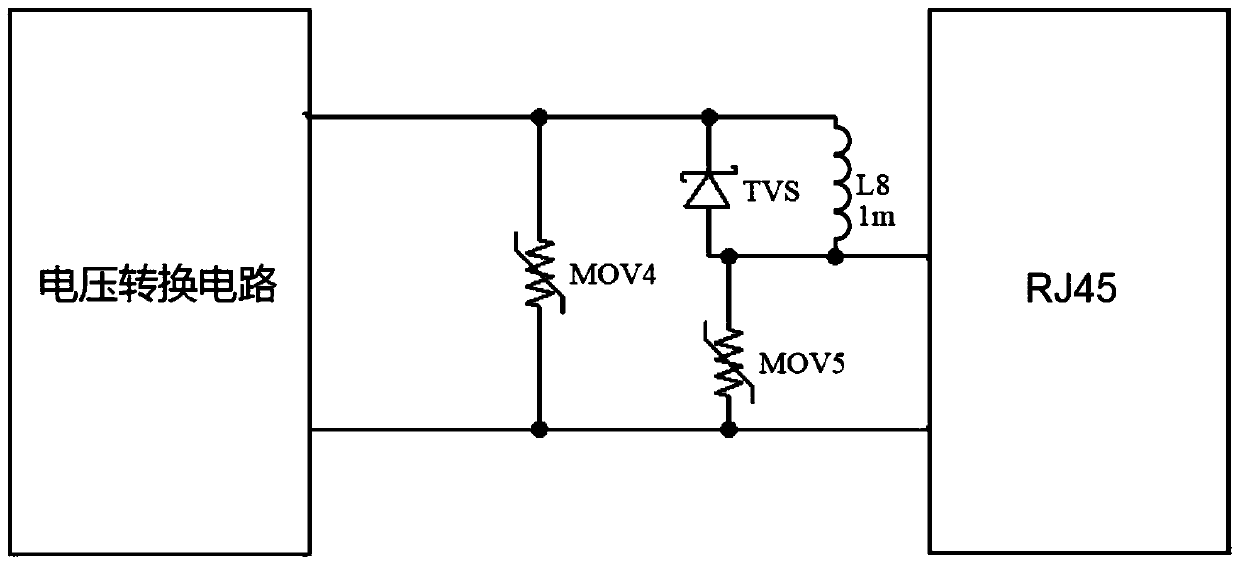 Ethernet interface surge preventive circuit