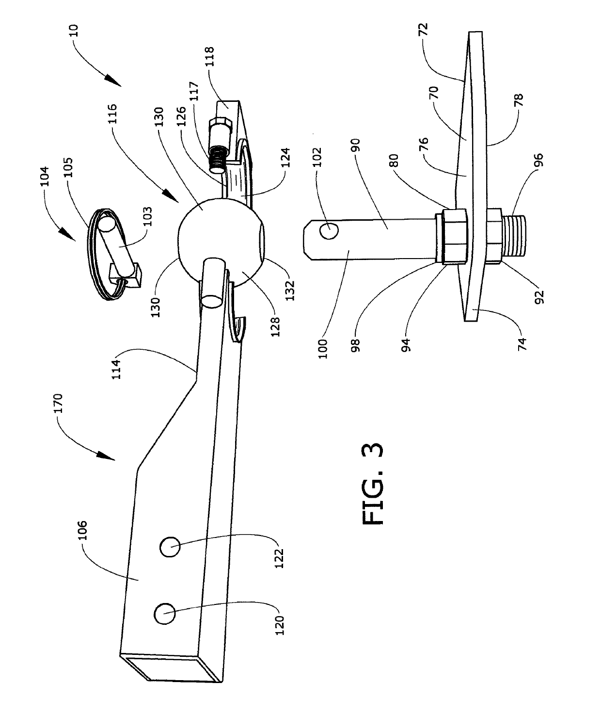 Motorcycle hitch assembly