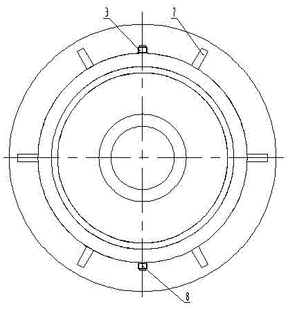 Motor front end cover provided with temperature sensor mounting joint