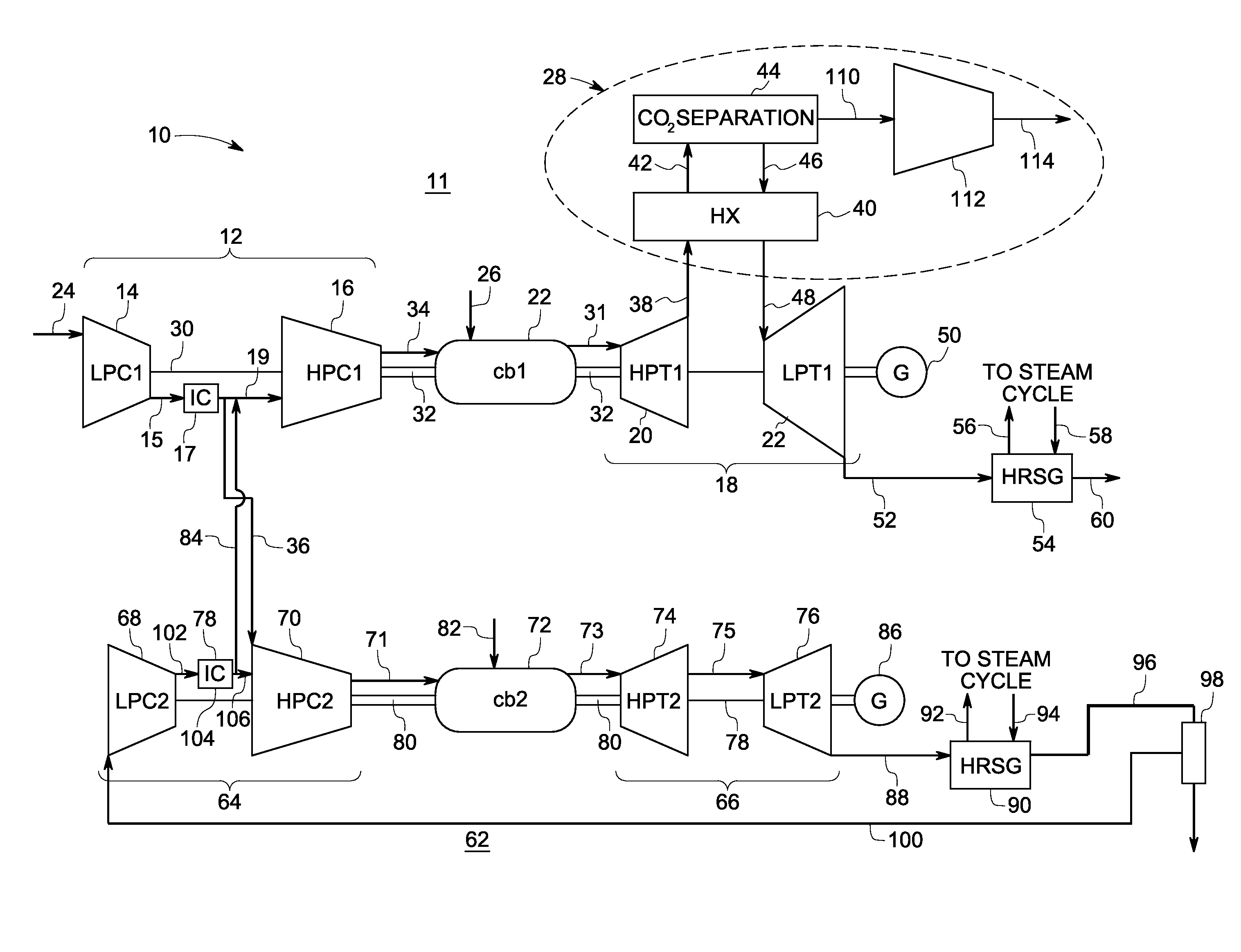 Systems and methods for power generation with carbon dioxide isolation