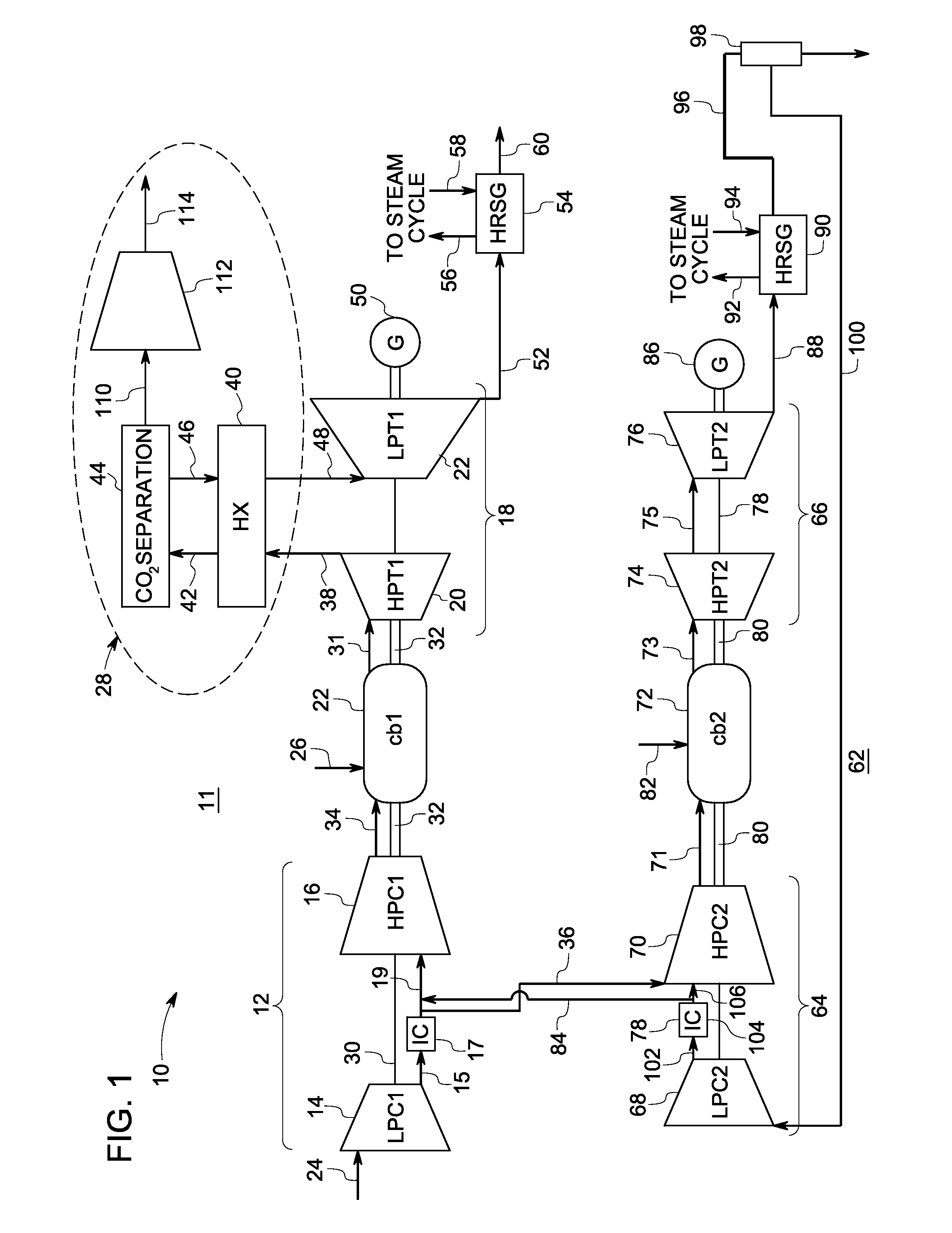 Systems and methods for power generation with carbon dioxide isolation