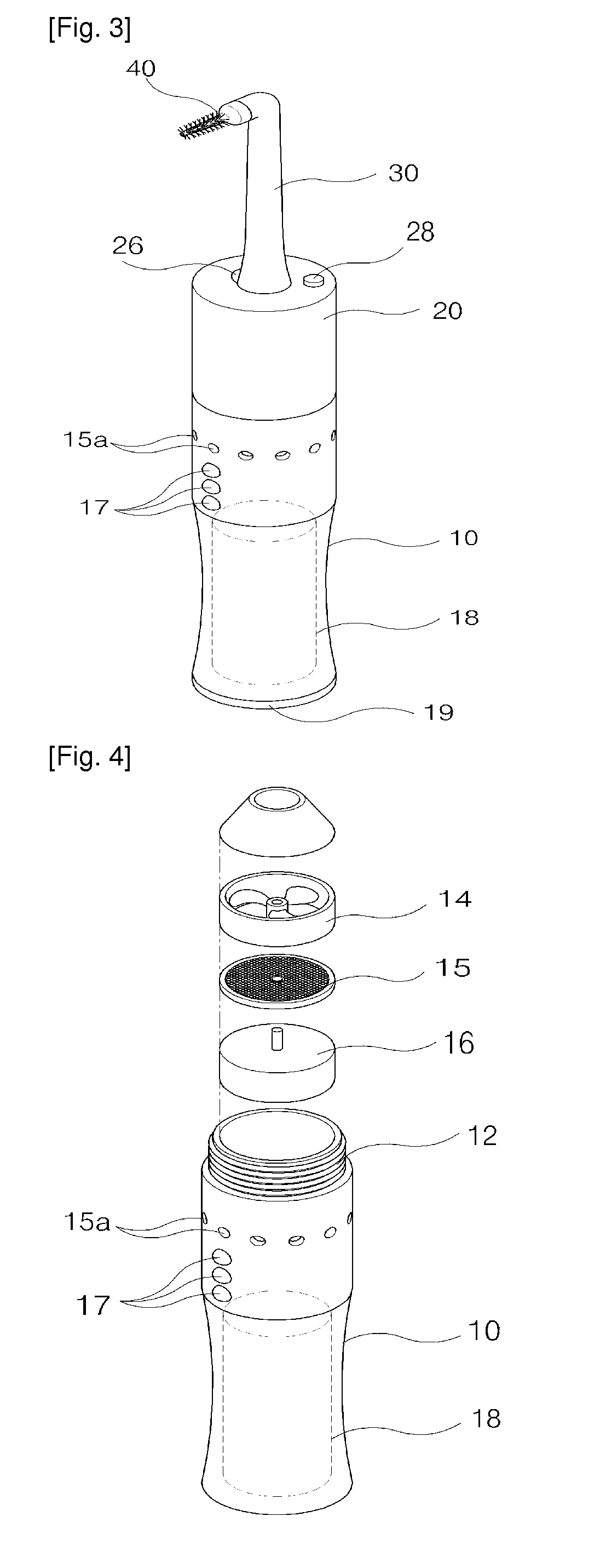 Air injection type portable dental flosses