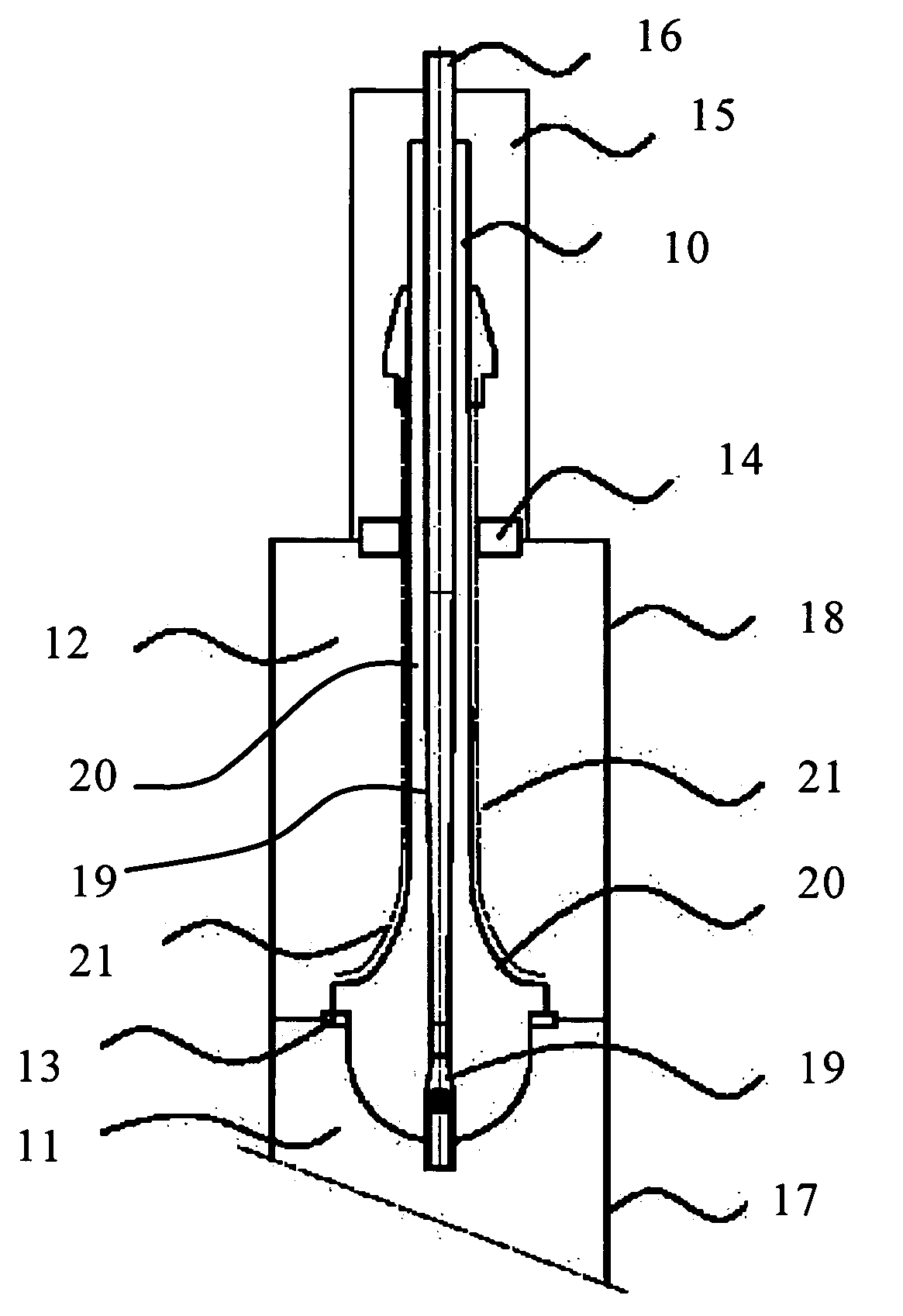 Electrical bushing for a superconductor element