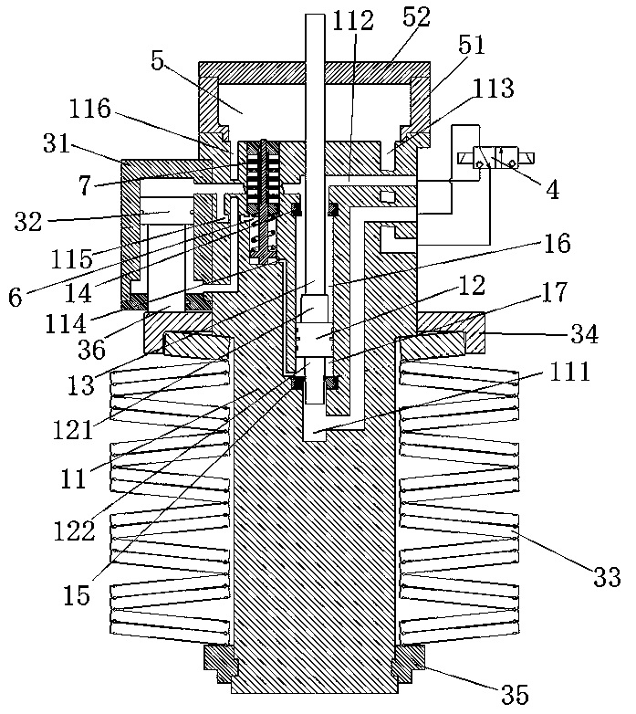 Hydraulic spring operating mechanism