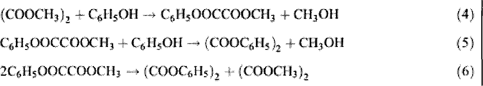 Organic acid base catalyst for synthesizing aryl ester carboxylic acid by interesterification