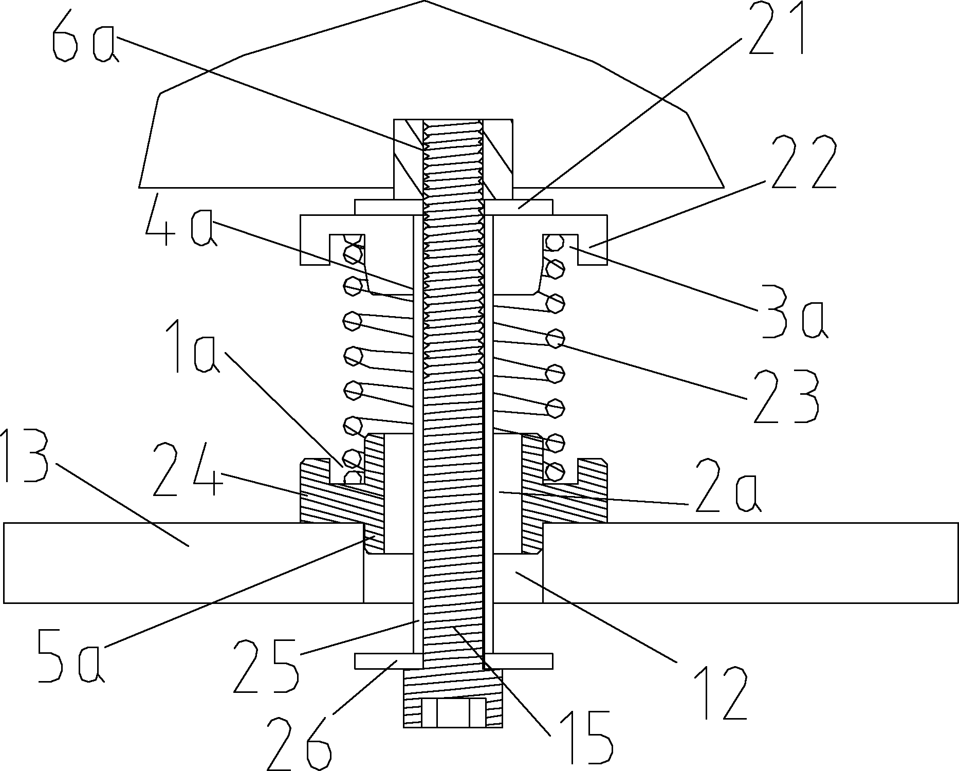 Dynamic balance noise reducing shock-proof structure of swing piston type vacuum pump