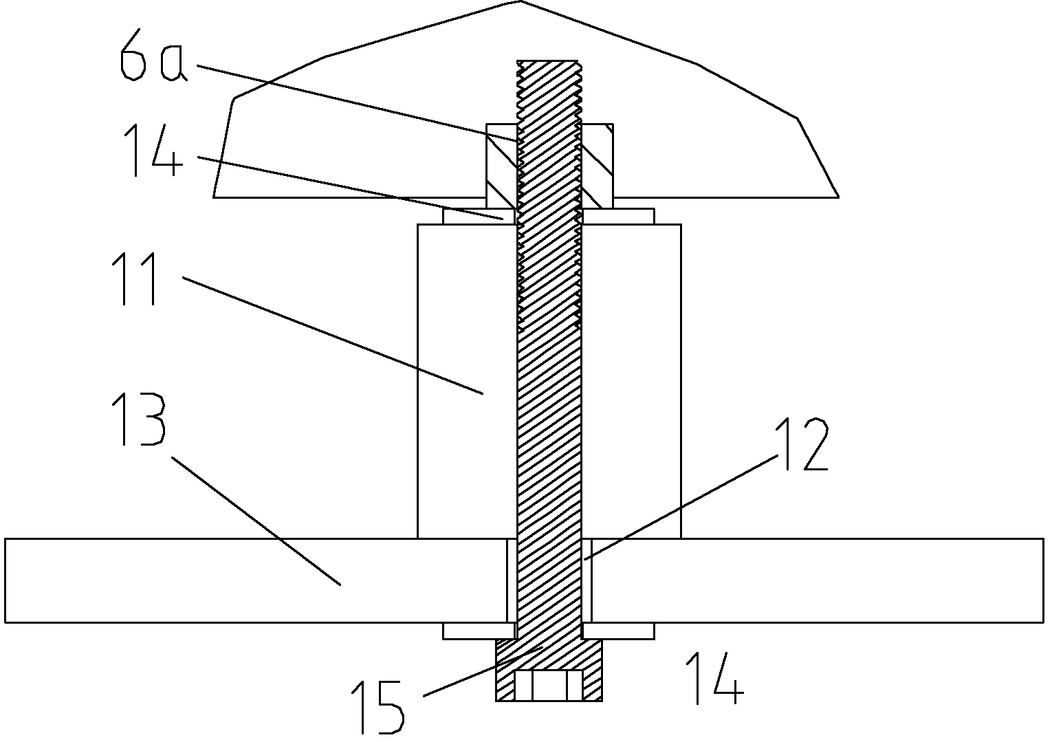 Dynamic balance noise reducing shock-proof structure of swing piston type vacuum pump