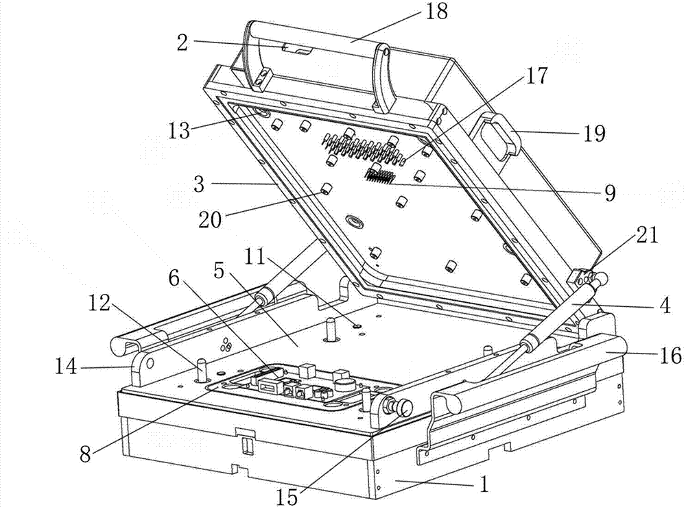 Fixture suitable for circuit board testing table