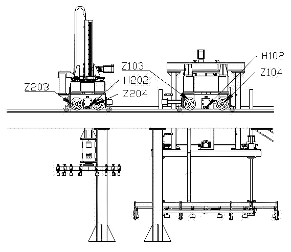 Overloaded manipulator of ten-shaft double-gantry