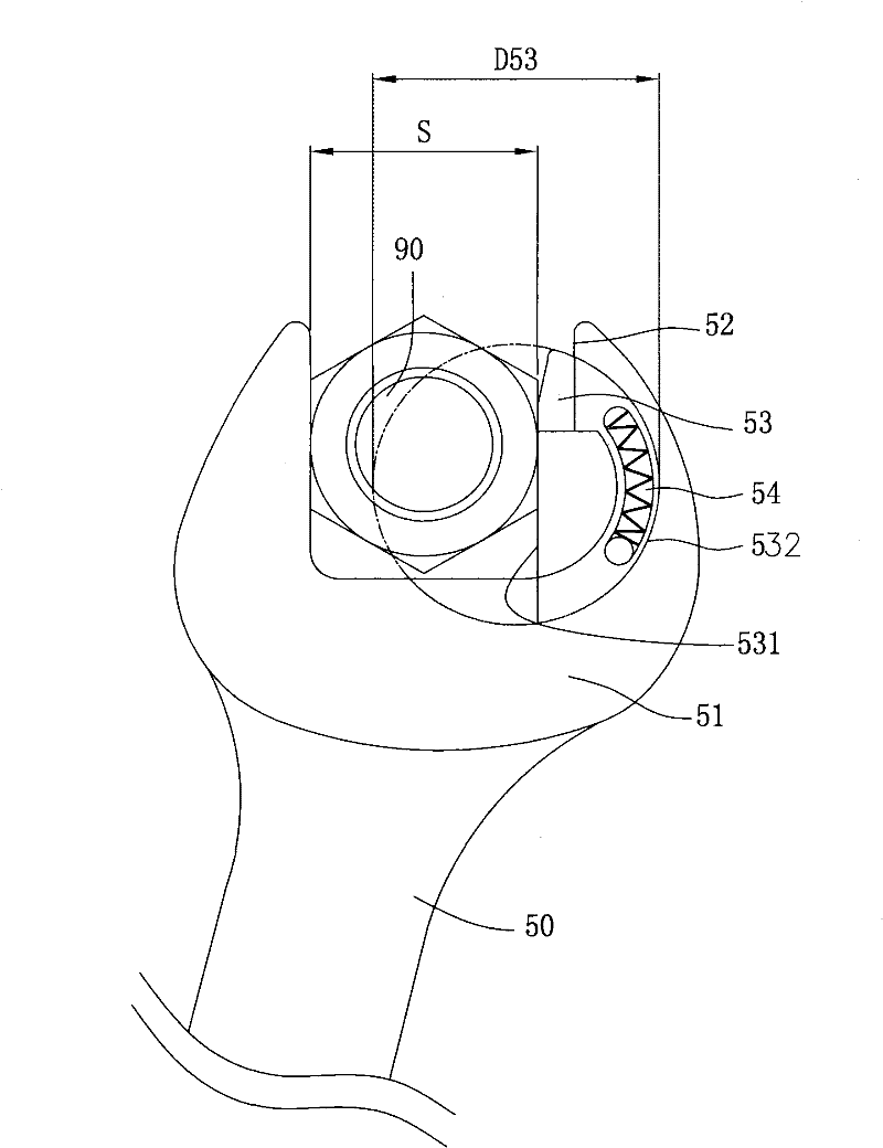 Open end wrench capable of being wrenched to and fro