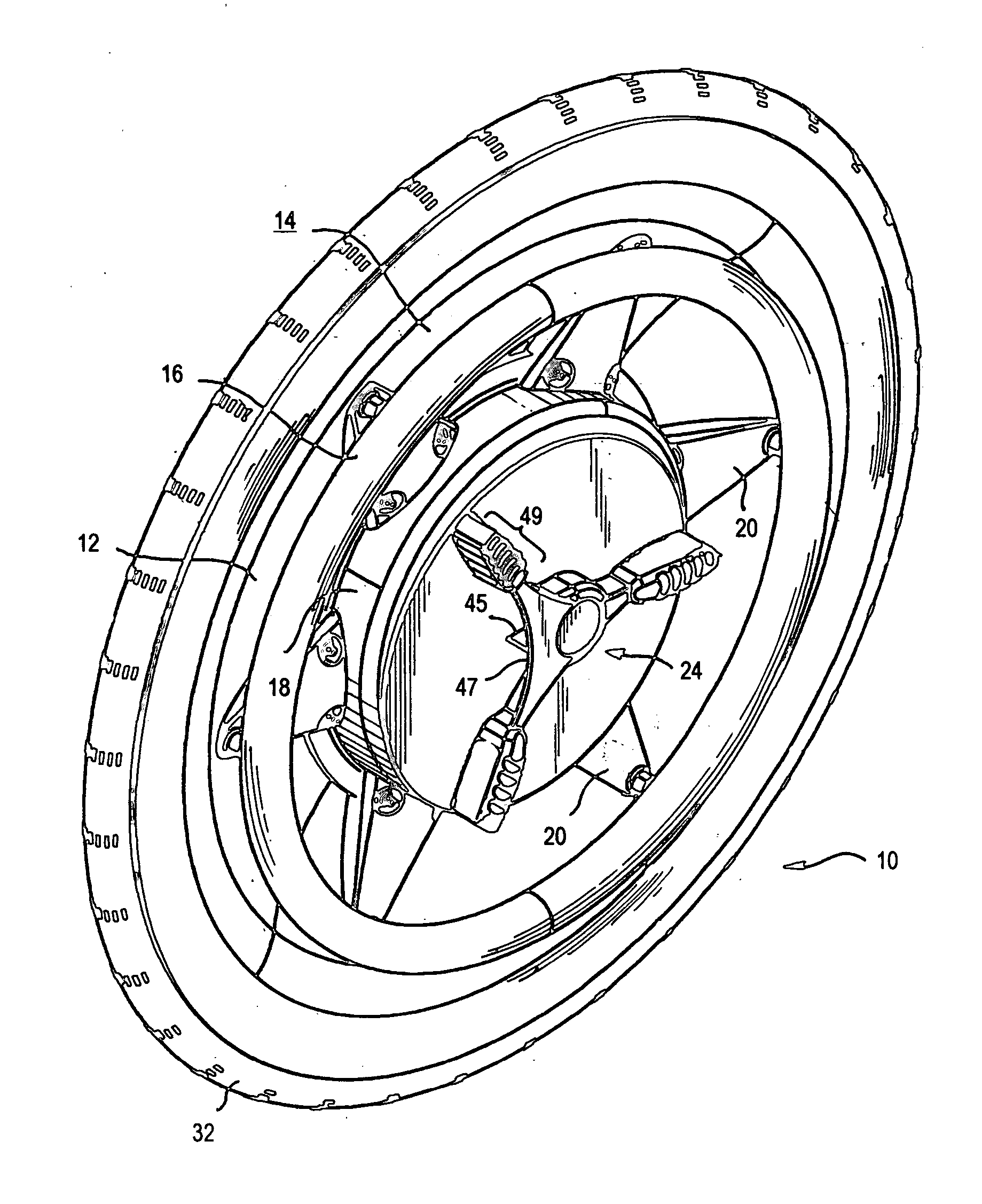 Two-speed manual wheelchair wheel