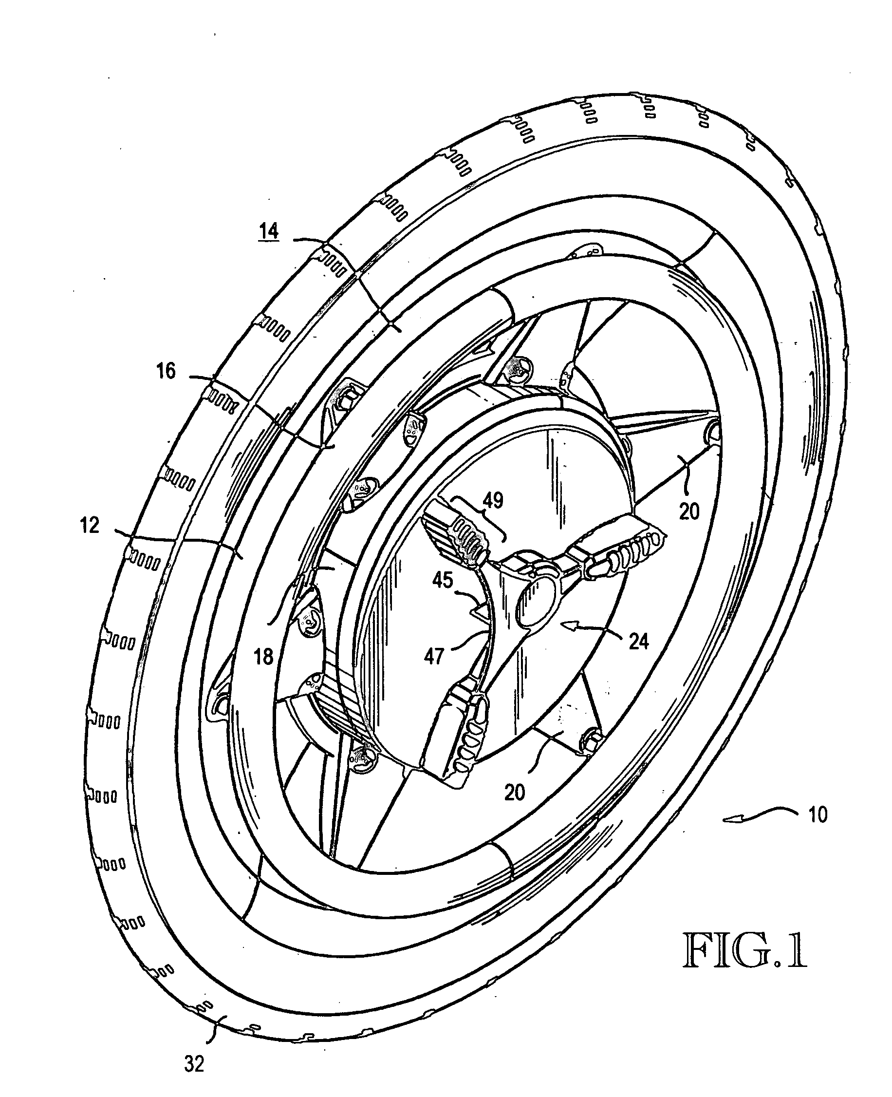 Two-speed manual wheelchair wheel