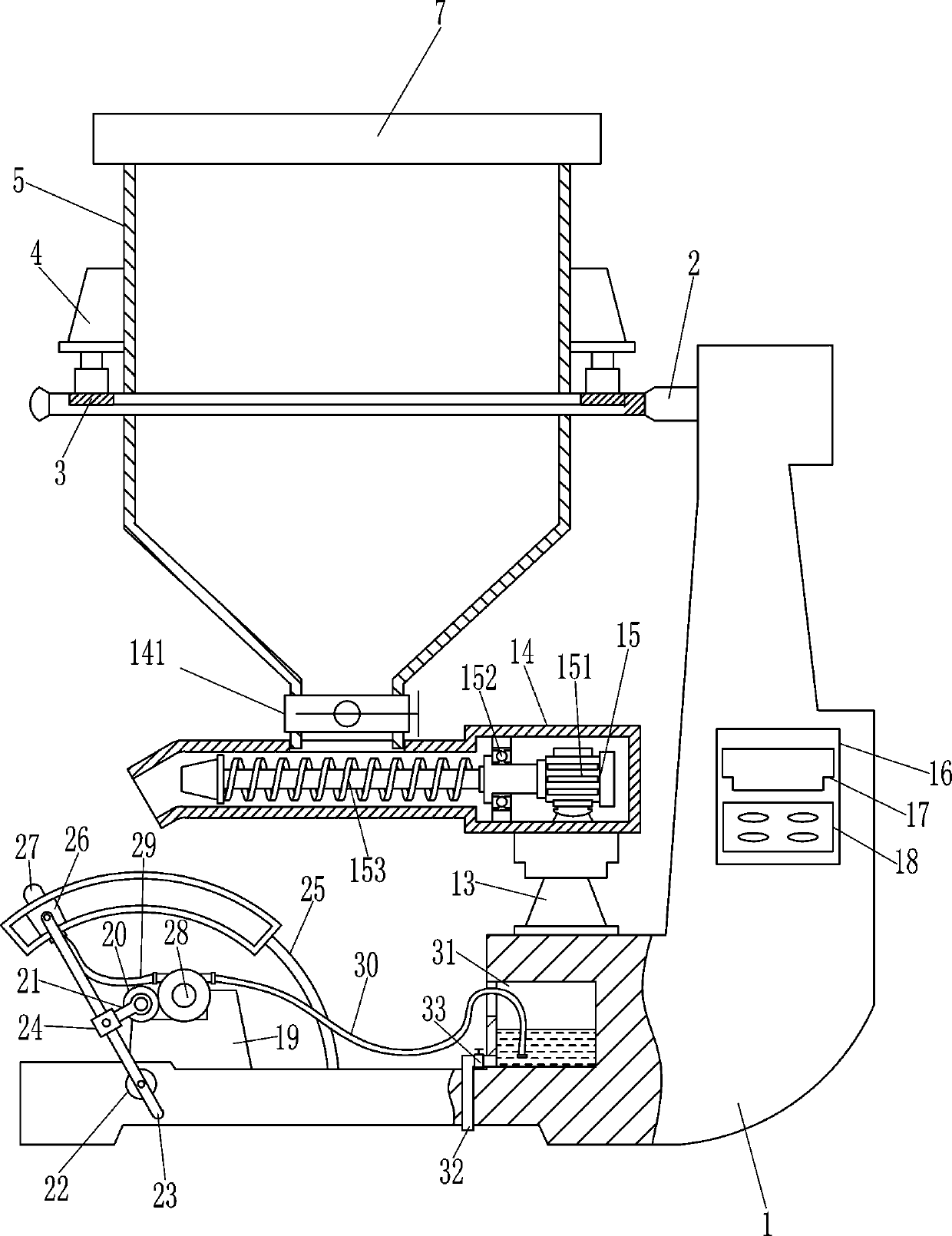 Flour quantitative weighing equipment