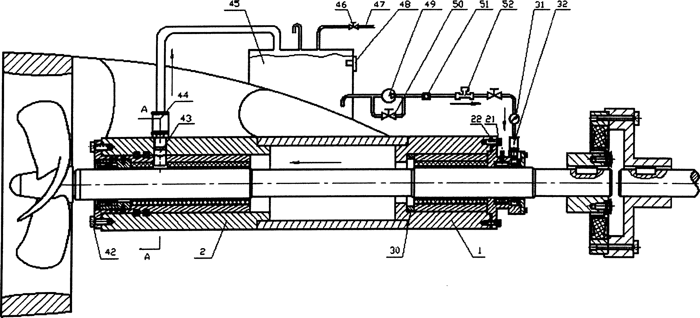 High performance water lubricating mechanical driving system