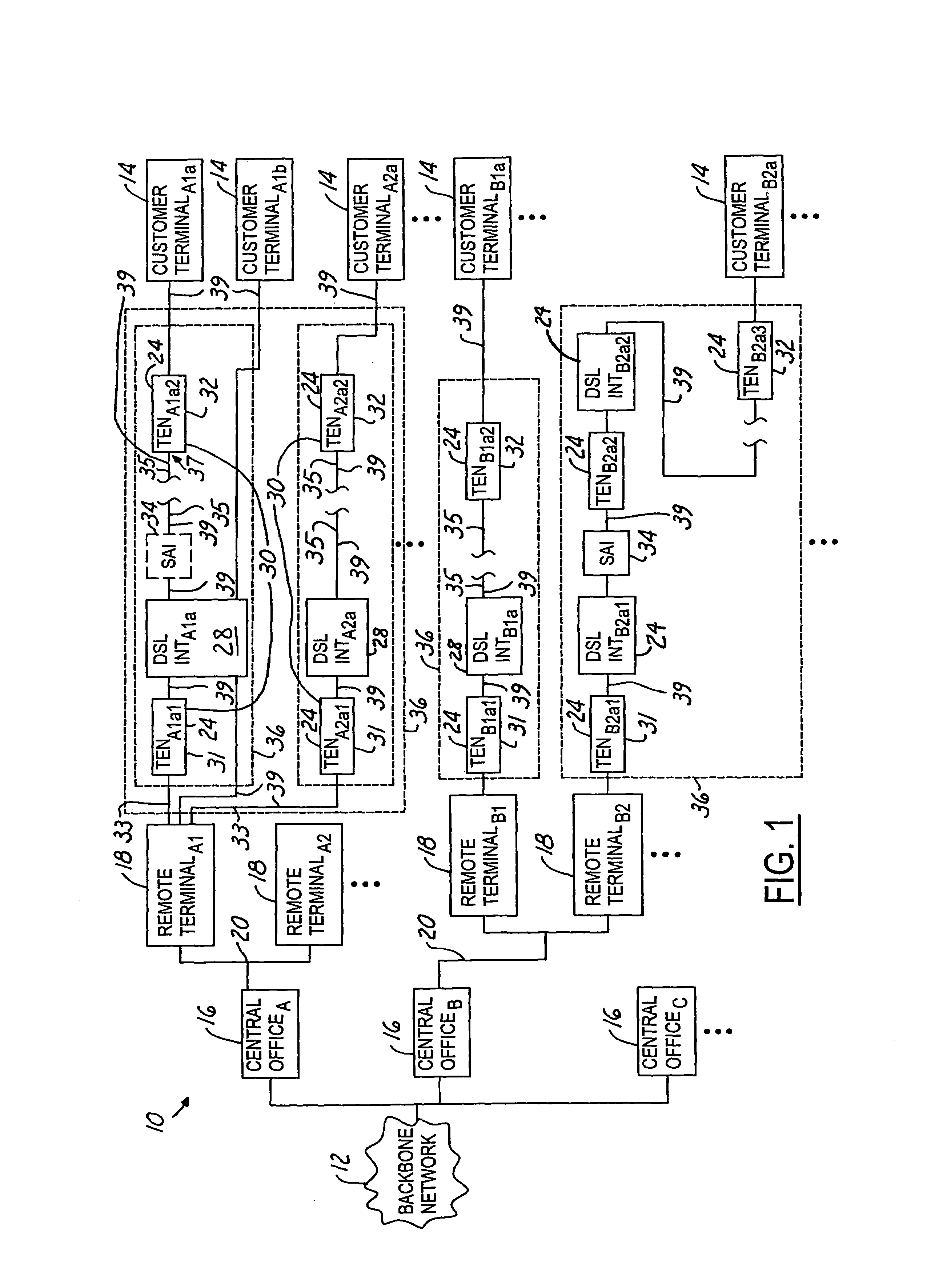 Digital subscriber line induction neutralizing transformer network