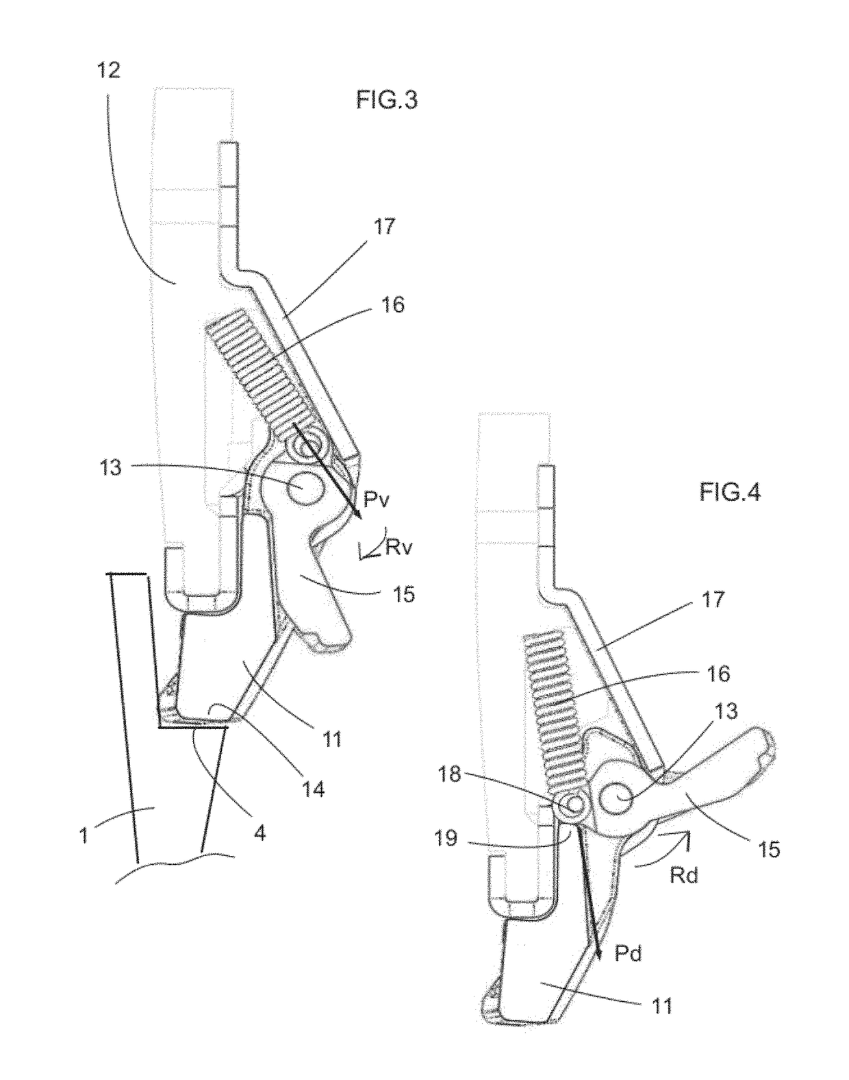 Sports boot with a collar articulated for a walking position