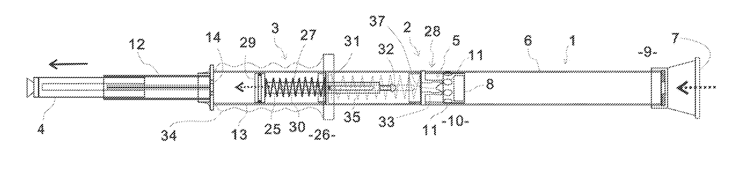 Trigger mechanism for toy blowgun