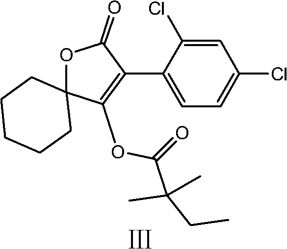 Novel spirodiclofen compound and preparation method and application thereof