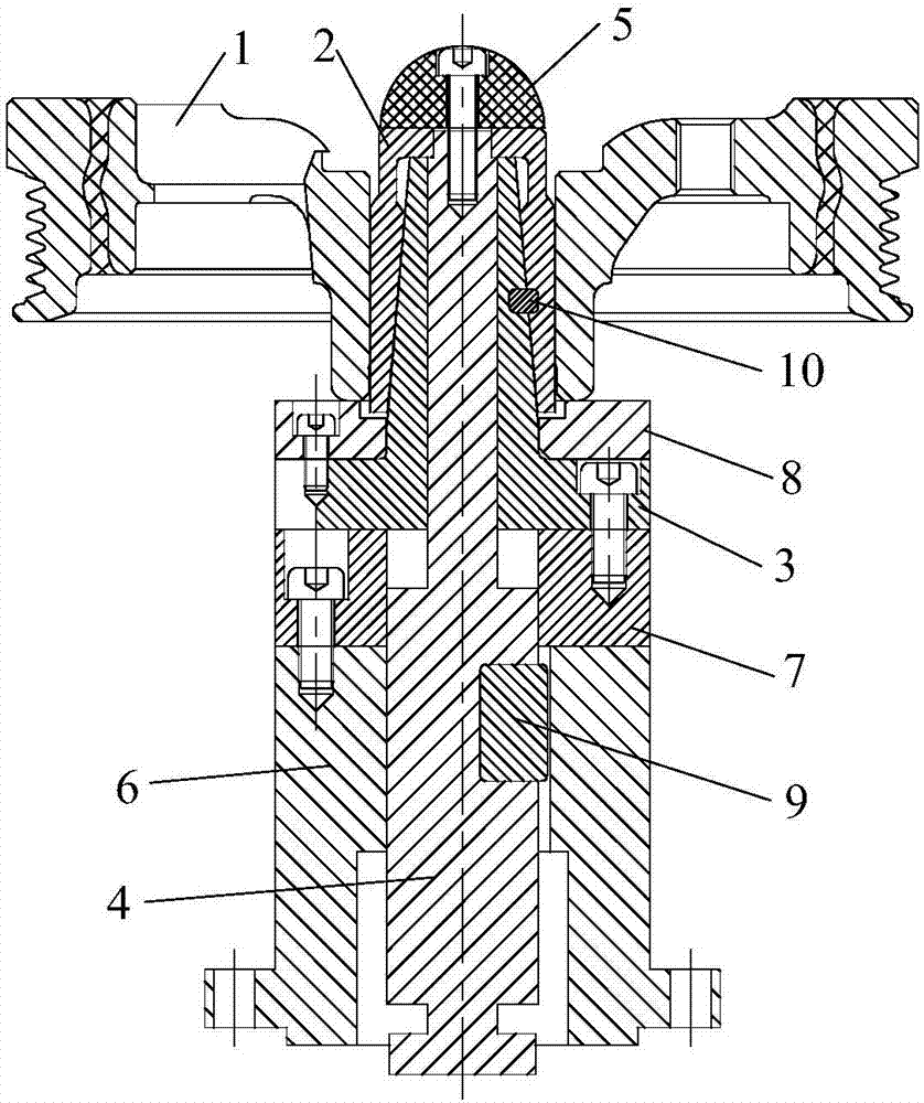 Elastic expansion sleeve suitable for engine crankshaft damping pulley dynamic balance fixture