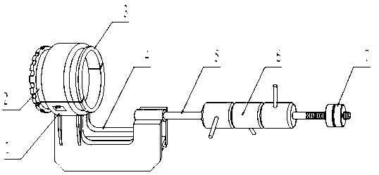 Device for detaching suspension arm type component in narrow space