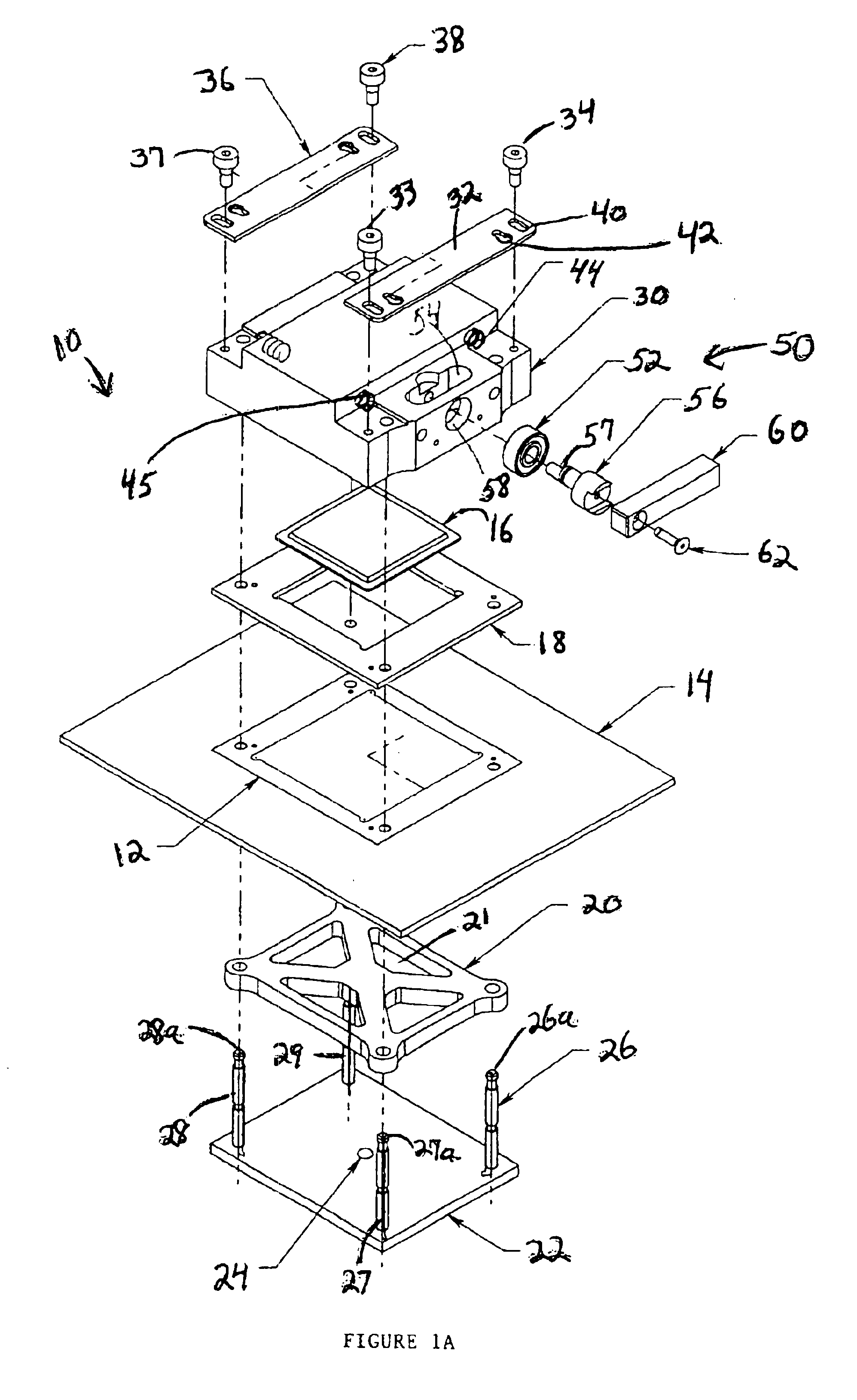 Apparatus for applying a mechanically-releasable balanced compressive load to an assembly such as a compliant anisotropic conductive elastomer electrical connector