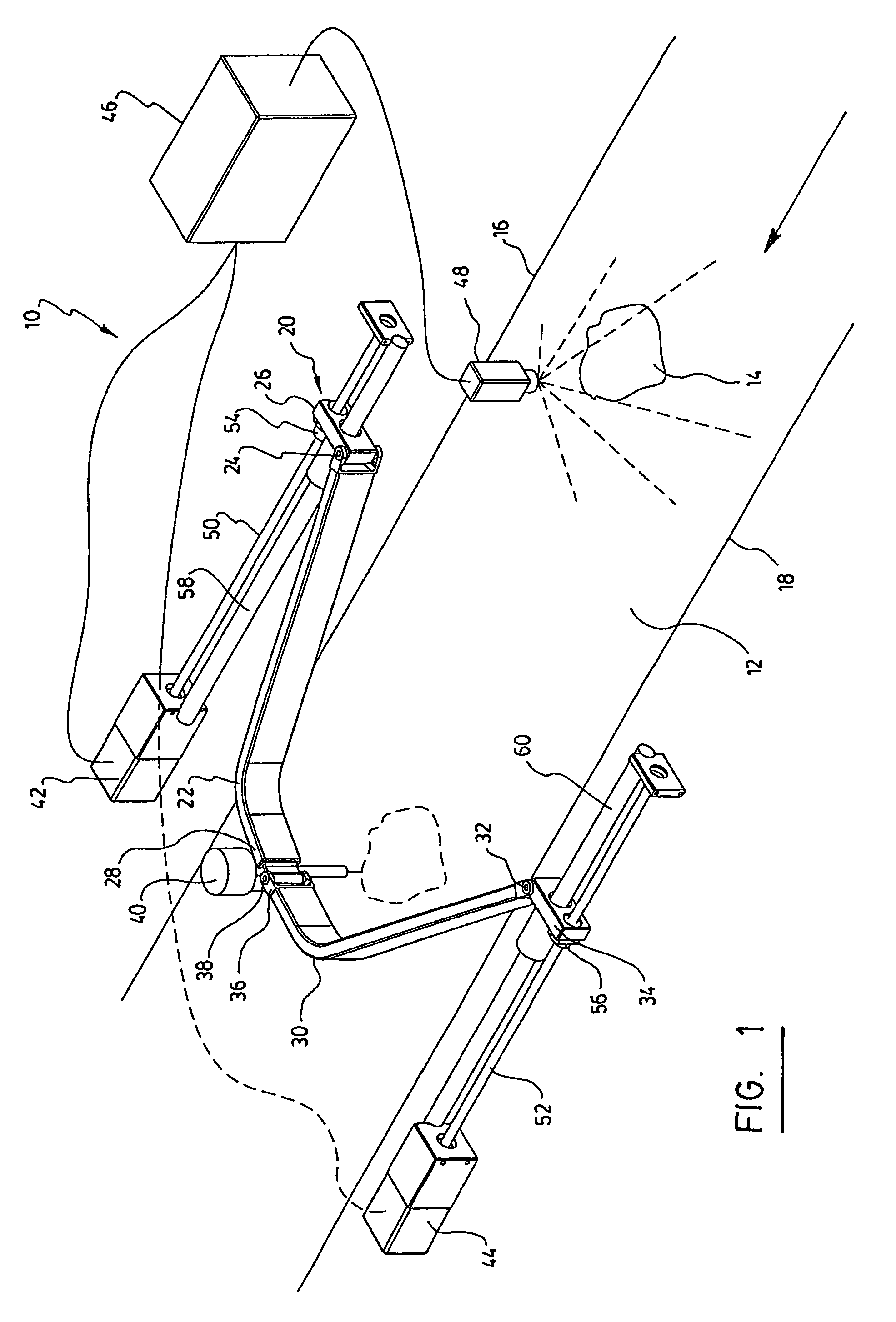 Planar robot with parallel axes and fixed motors for a water jet cutter