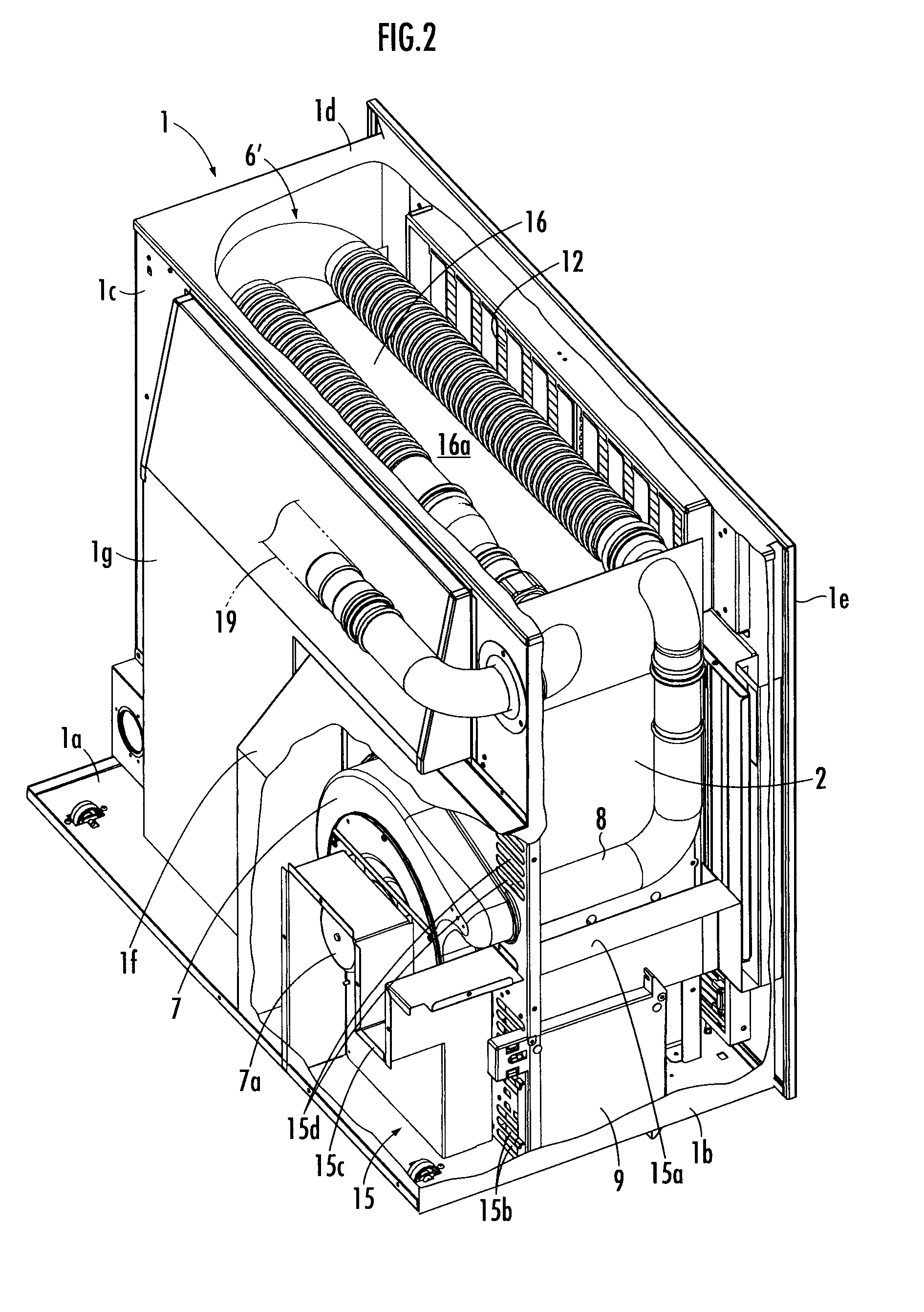 Forced draft direct vent type room heater