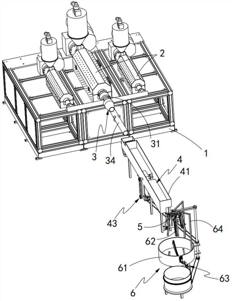 A kind of rattan plastic extrusion molding production line and its method