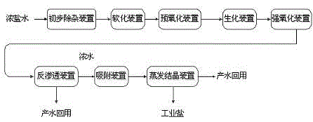 Method and device for realizing zero emission of strong brine