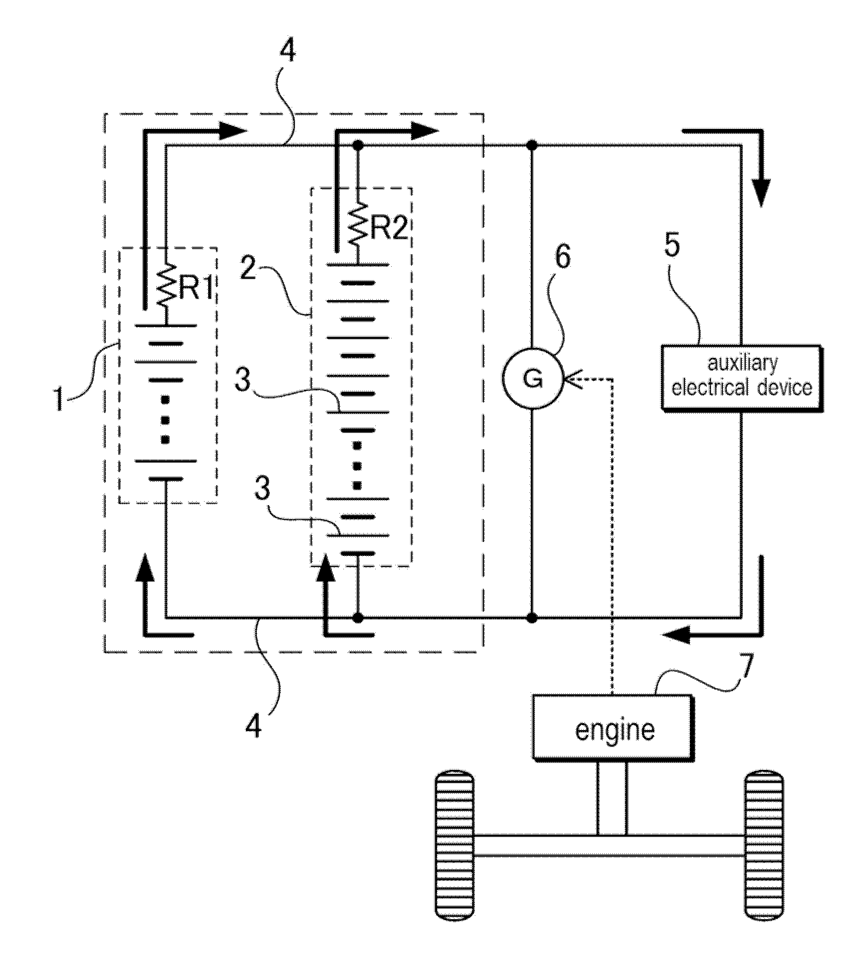 Vehicular battery system and vehicle equipped with same