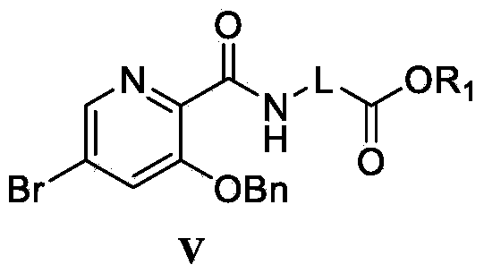 Preparation method and intermediate of 3-hydroxyl-5-aryl pyridine-2-formamide derivative