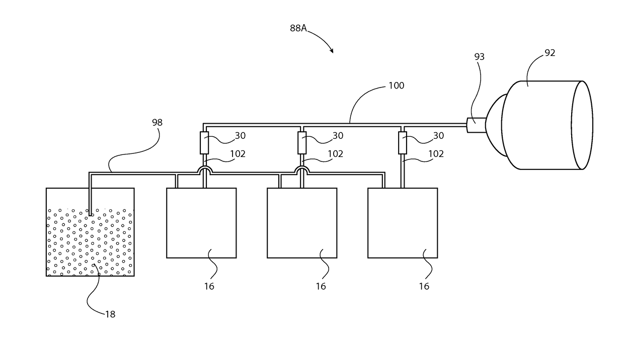 Resin delivery system with air flow regulator