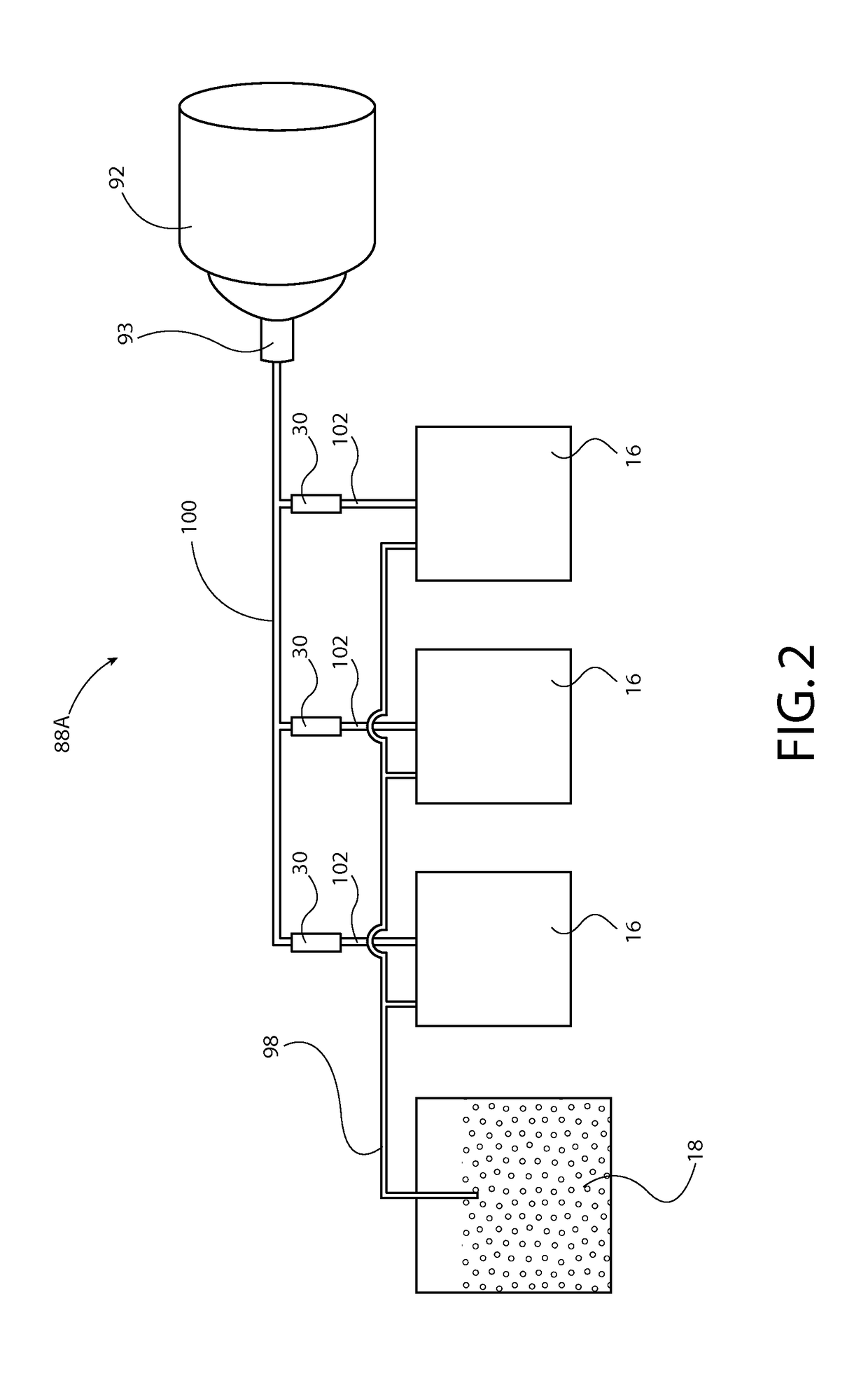 Resin delivery system with air flow regulator