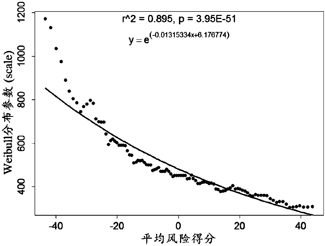 Personalized prognosis evaluation method for gastric cancer on the basis of multigene expression characteristic spectrum