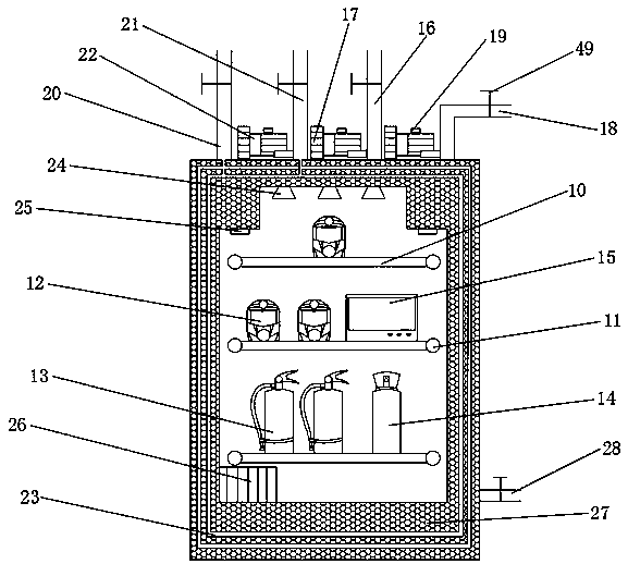 High-rise building fire extinguishing system and application method thereof