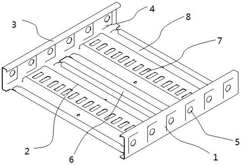 Light high-strength cable bridge and production process thereof