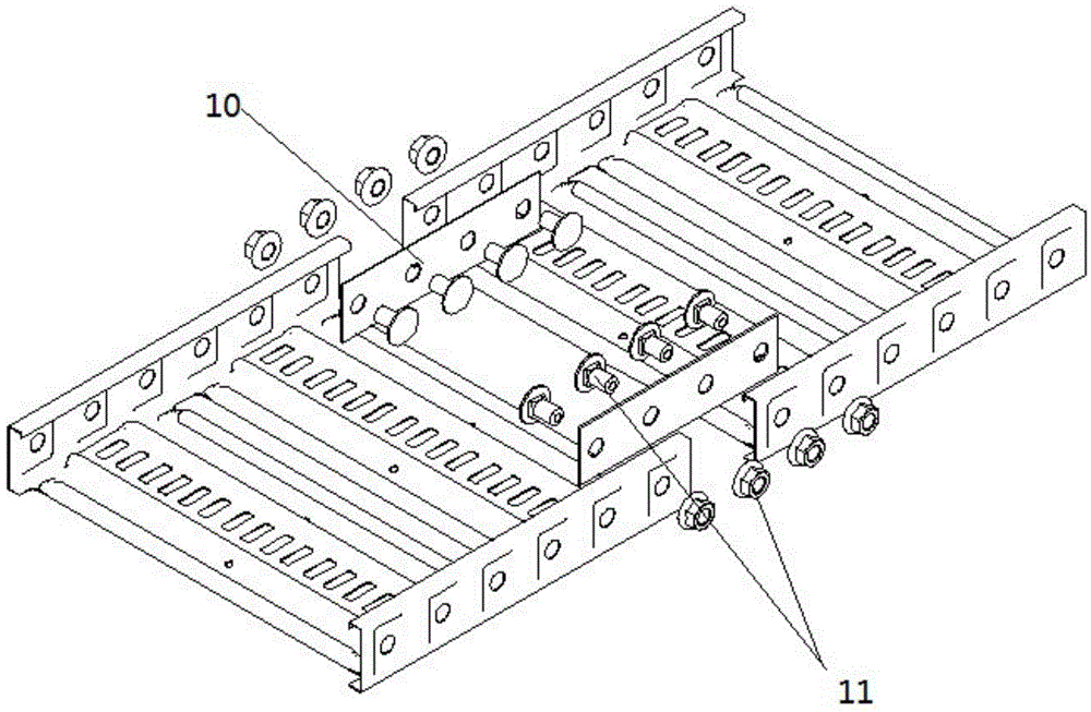 Light high-strength cable bridge and production process thereof