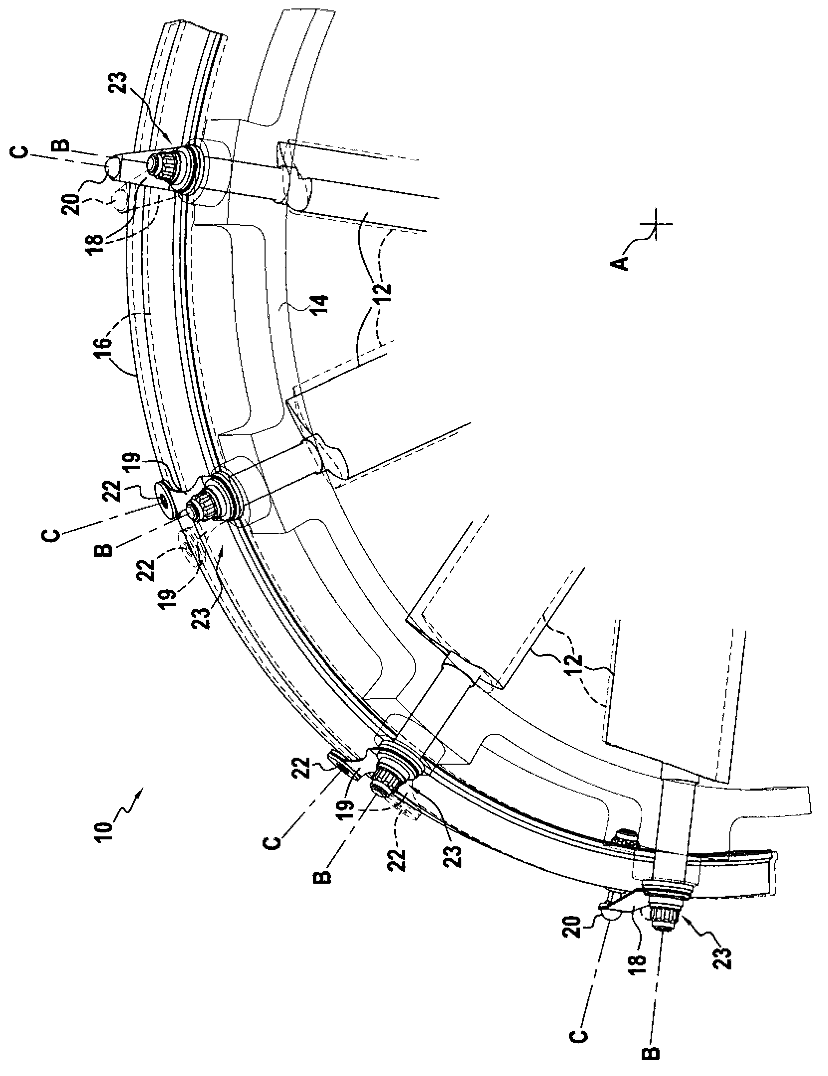 Device for controlling pivoting blades of a turbine engine