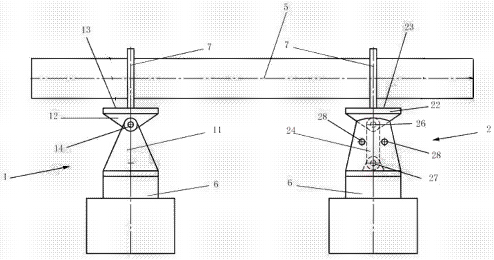 Connector structure for double-stage synchronous vibration