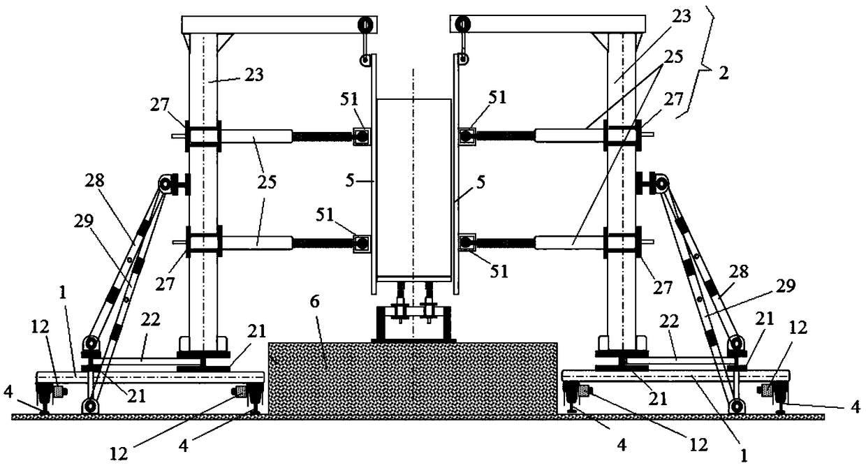 Longitudinal movement trolley and adjusting assembly for single-rail track beam formwork and application method