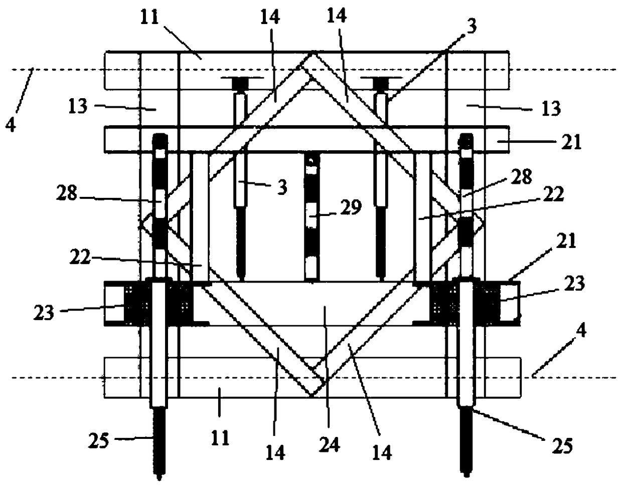 Longitudinal movement trolley and adjusting assembly for single-rail track beam formwork and application method