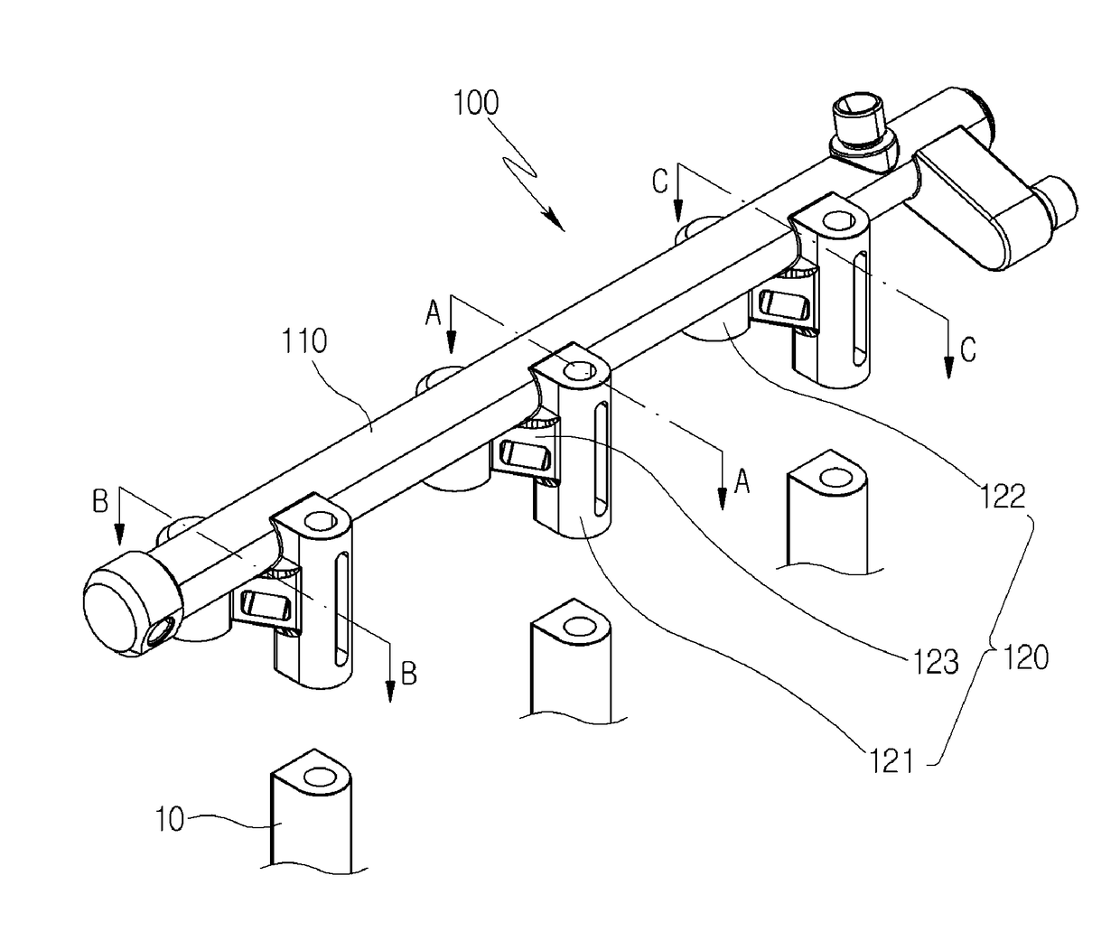 Mounting structure of fuel rail