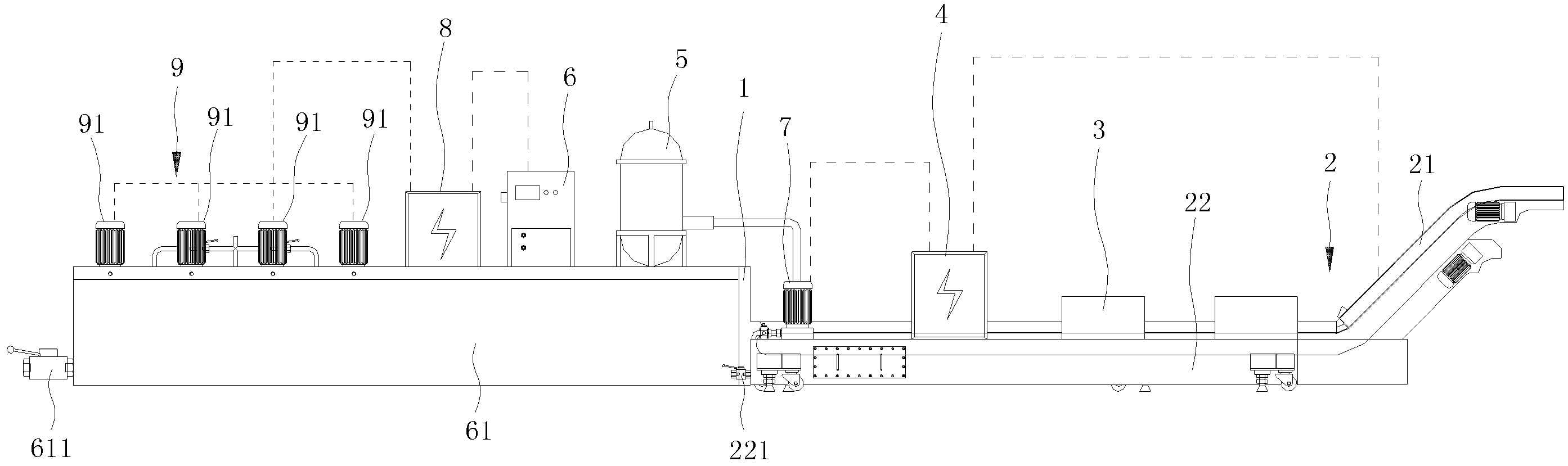 Chip removing and cooling device for scraping roller machine and scraping roller machine