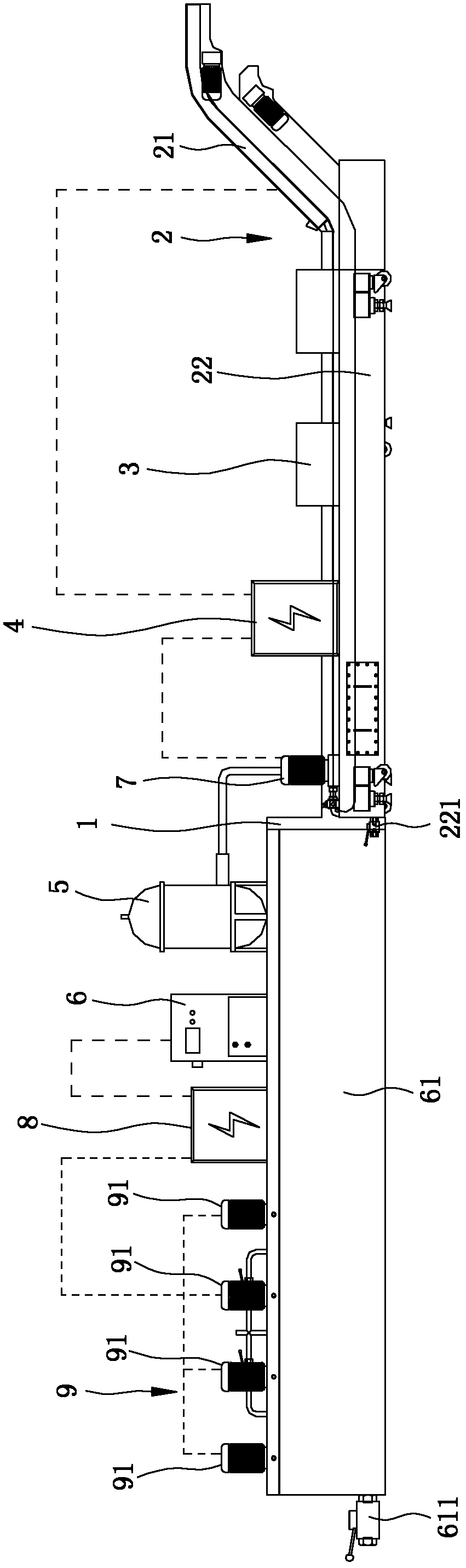 Chip removing and cooling device for scraping roller machine and scraping roller machine