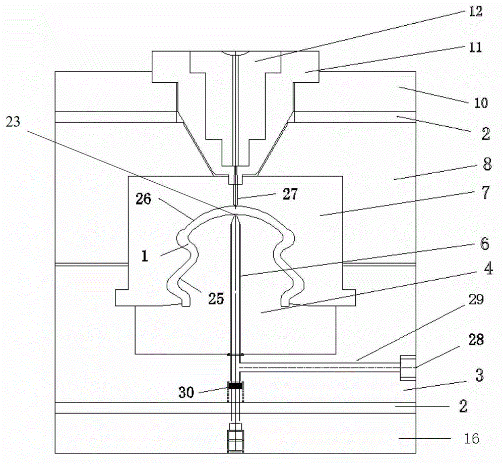 Method and device for manufacturing silicon rubber fire-cupping tool