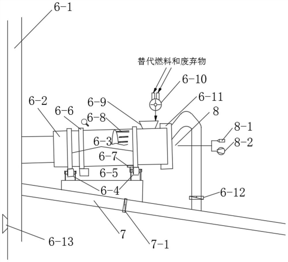 Cement raw material decomposition system using alternative fuel