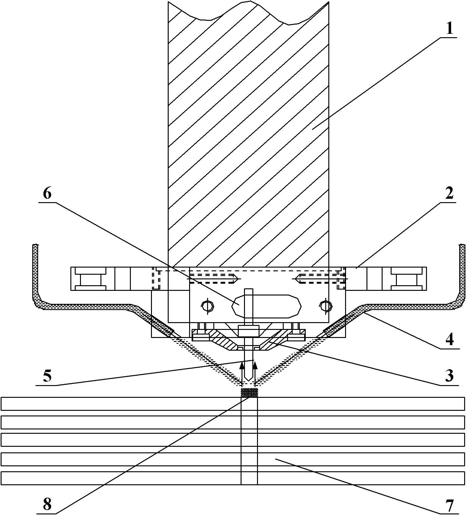 Numerical control drill head cooling device and method