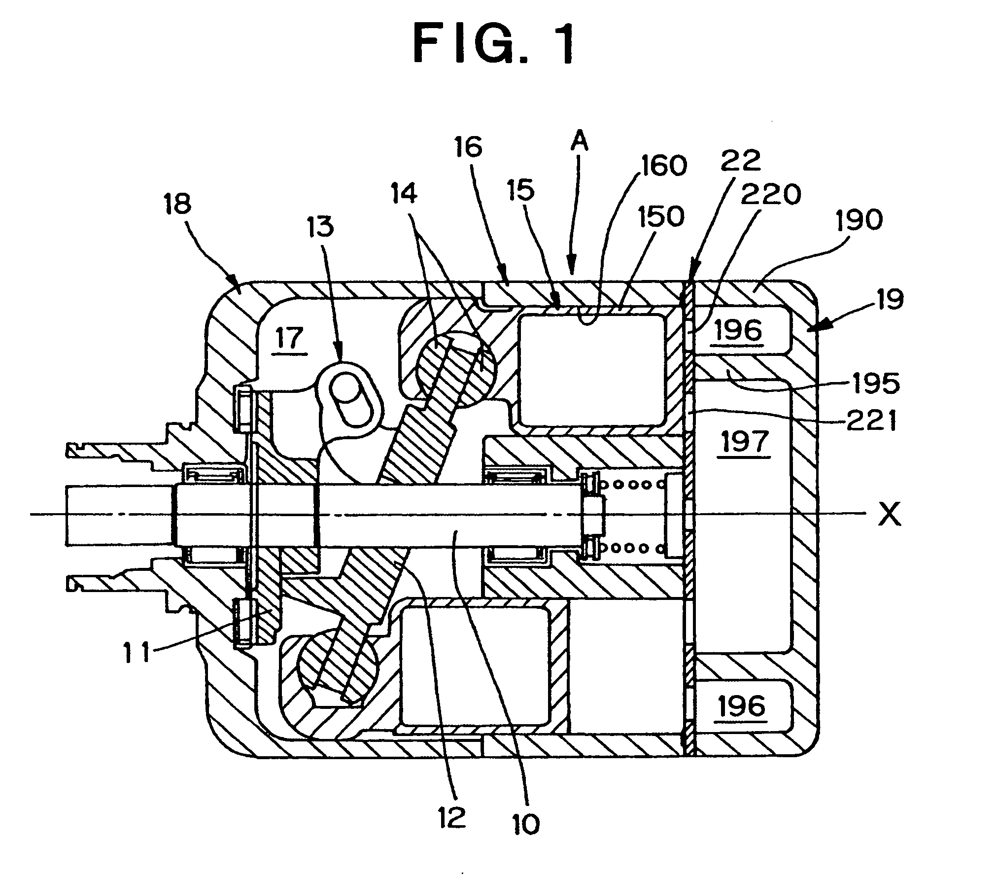 Inclined plate-type compressors and air conditioning systems including such compressors