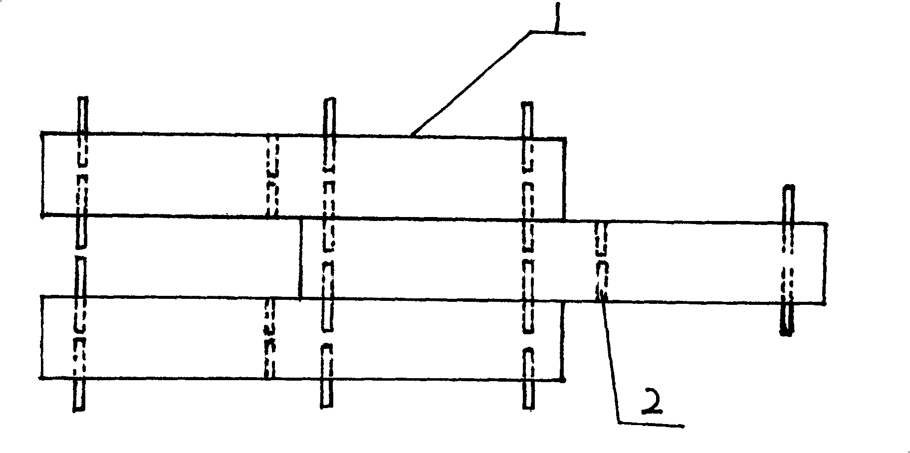 Natural structure type floorboard prepared from solid wood